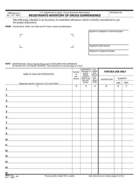 pharmaceutical dea forms.